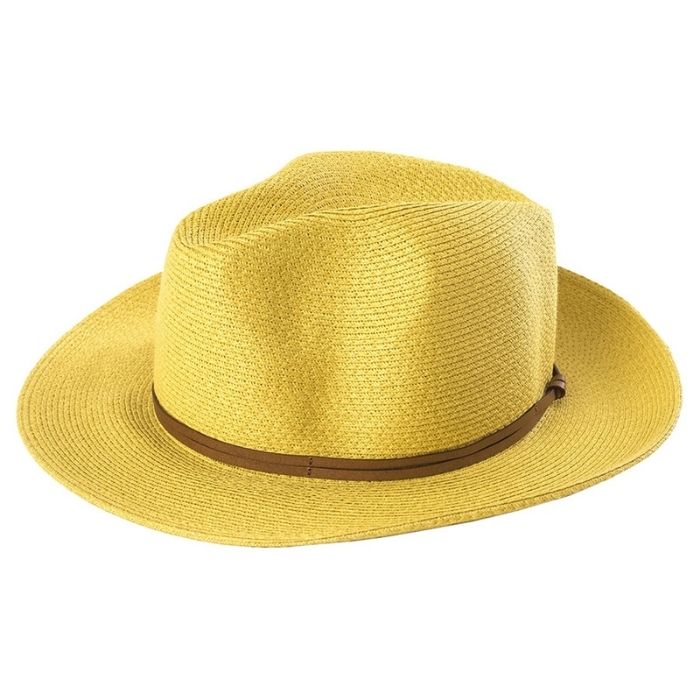 CHAPEAU PAPIER LIEN CUIR