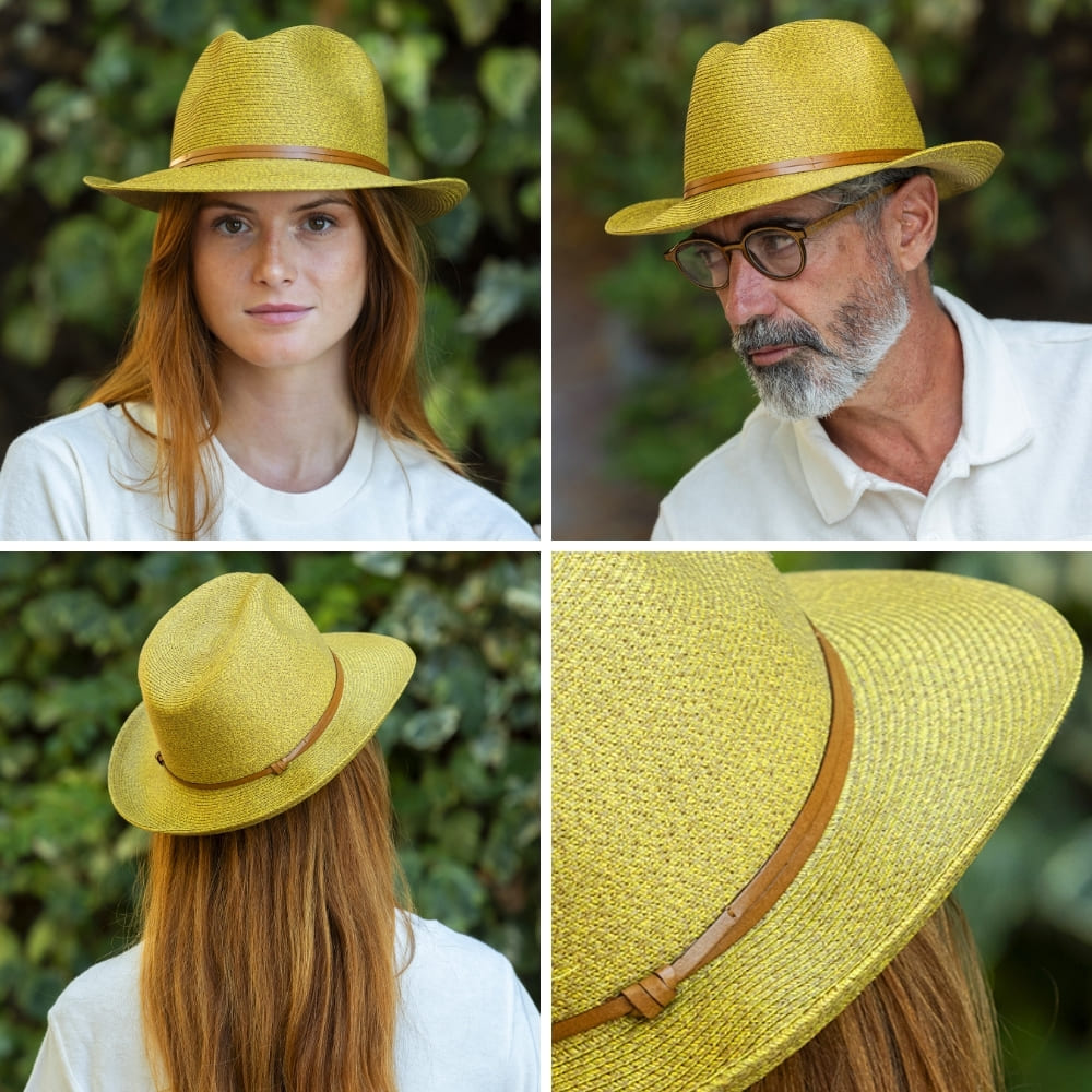 CHAPEAU PAPIER LIEN CUIR