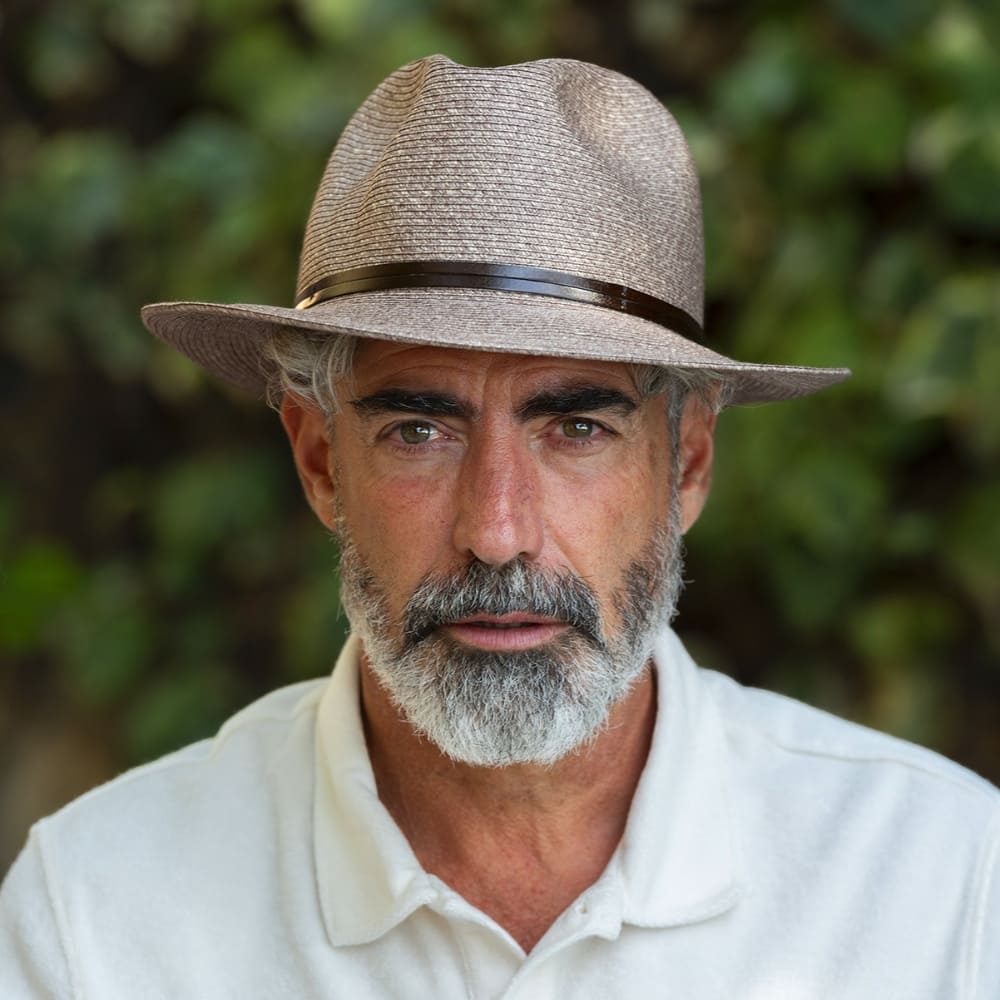 CHAPEAU PAPIER LIEN CUIR