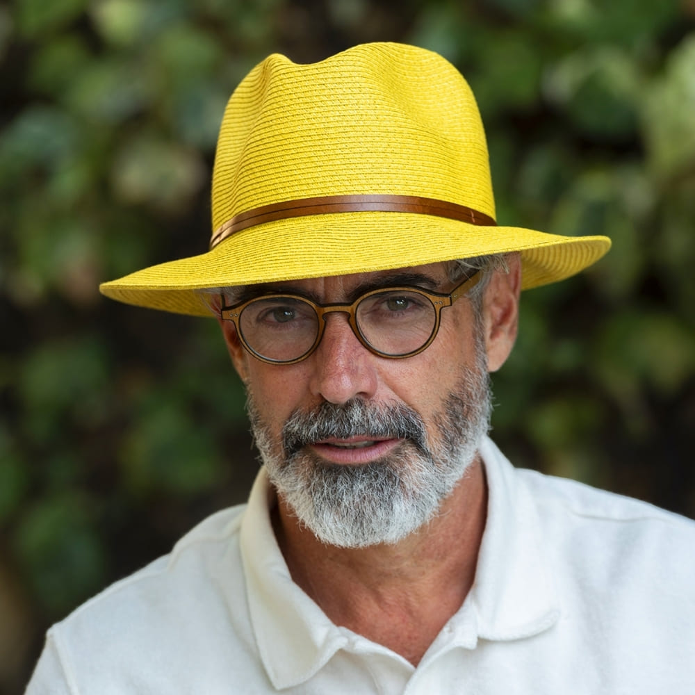 CHAPEAU PAPIER LIEN CUIR