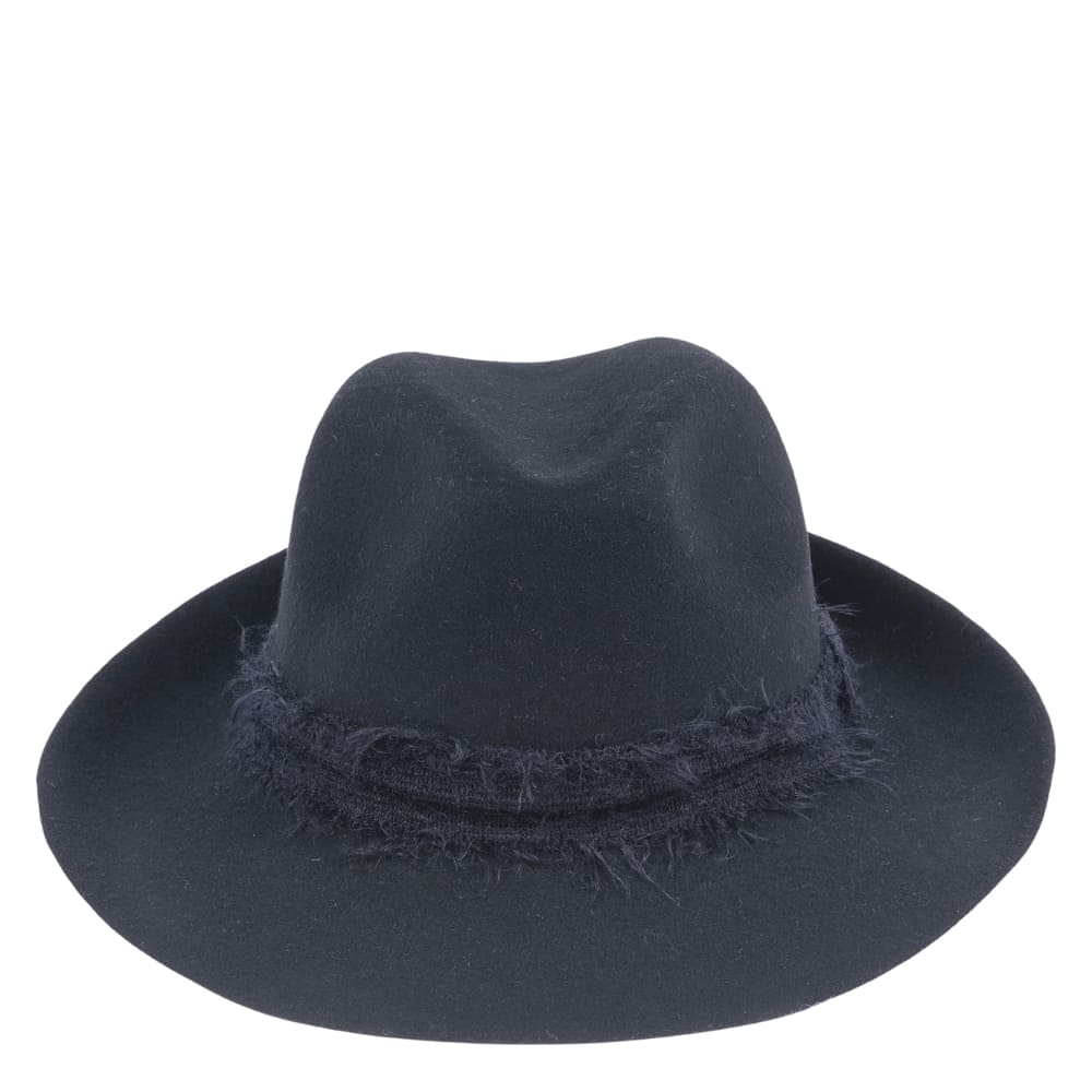 chapeau feutre, ruban mohair