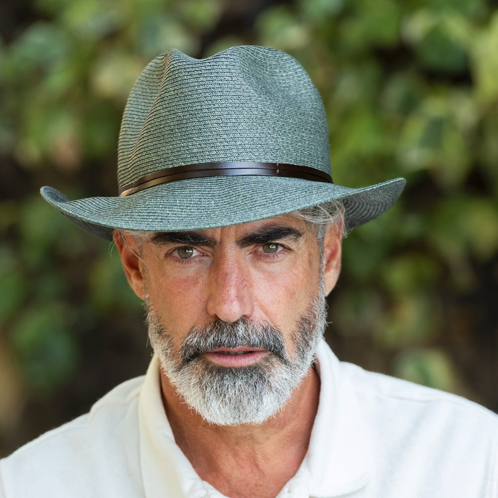 CHAPEAU PAPIER LIEN CUIR