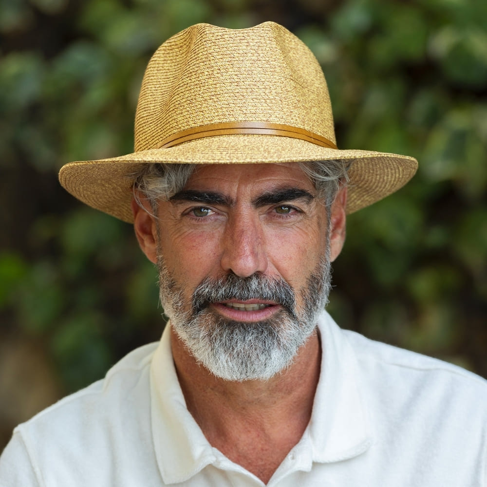 CHAPEAU PAPIER LIEN CUIR