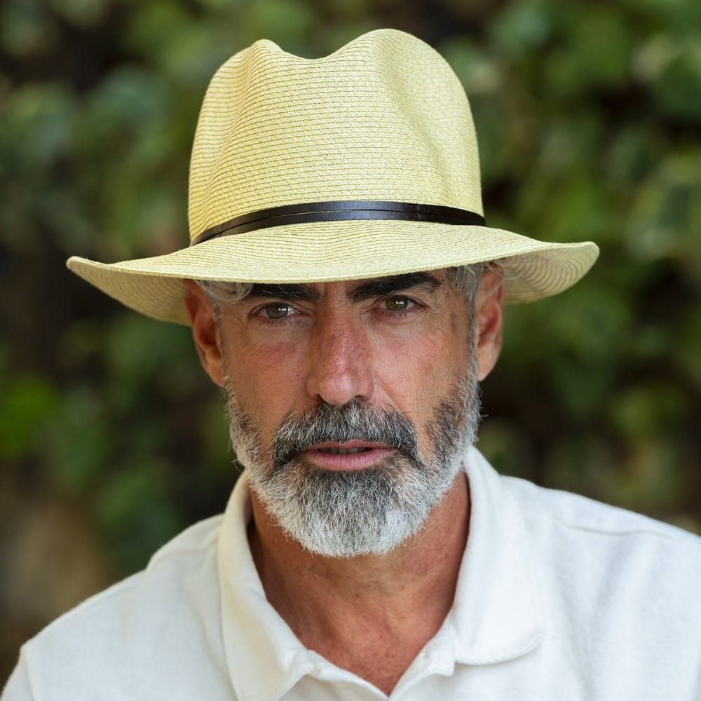 CHAPEAU PAPIER LIEN CUIR