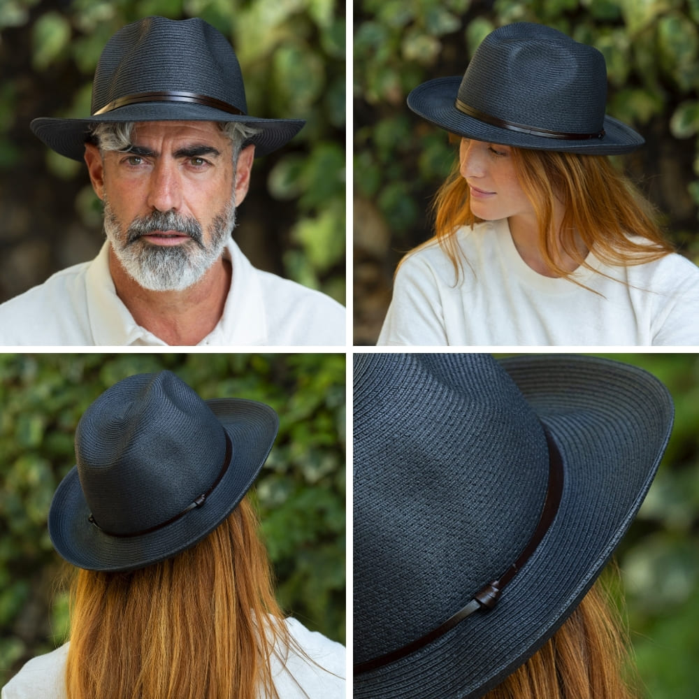 CHAPEAU PAPIER LIEN CUIR
