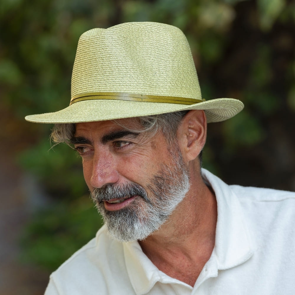 CHAPEAU PAPIER LIEN CUIR