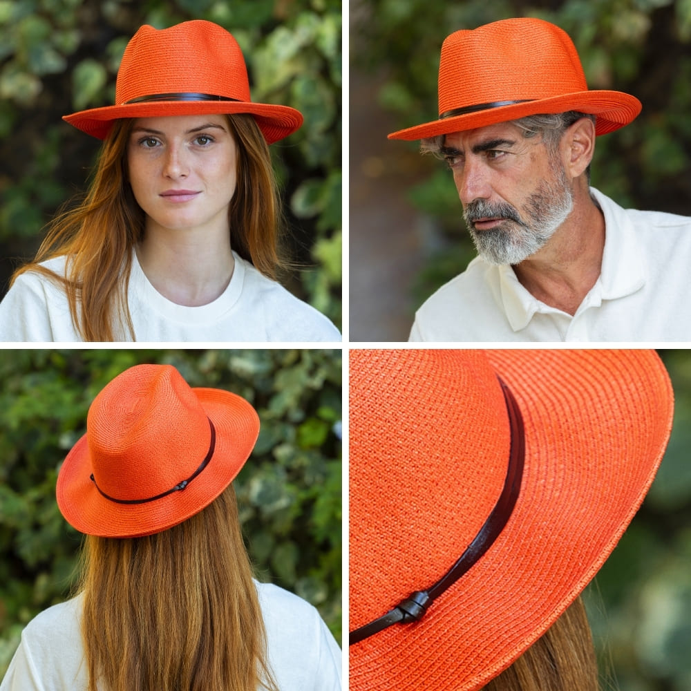 CHAPEAU PAPIER LIEN CUIR