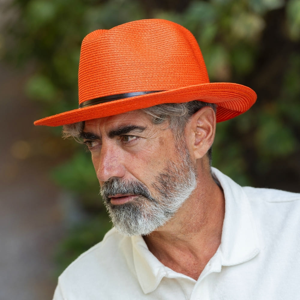 CHAPEAU PAPIER LIEN CUIR