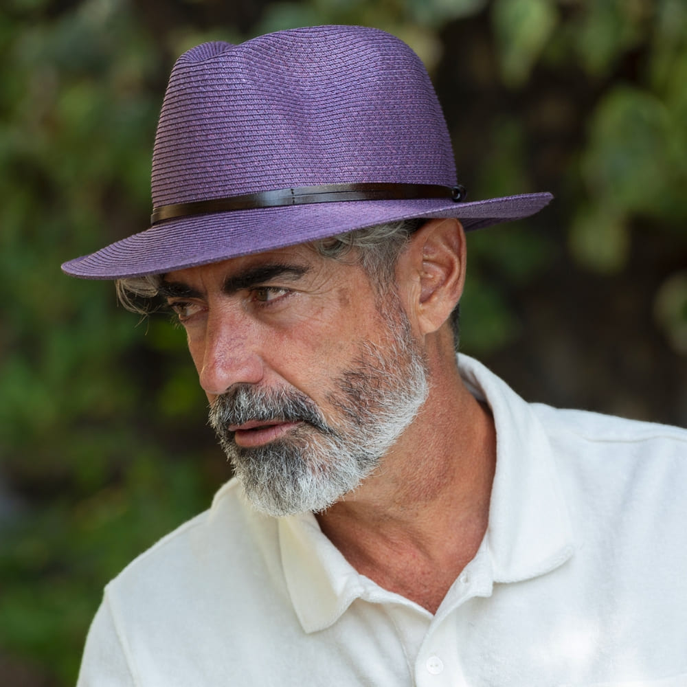 CHAPEAU PAPIER LIEN CUIR