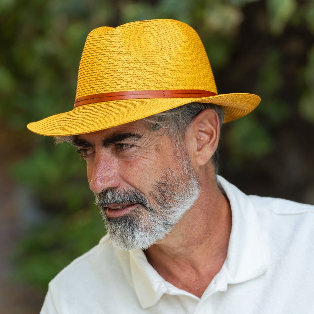 CHAPEAU PAPIER LIEN CUIR