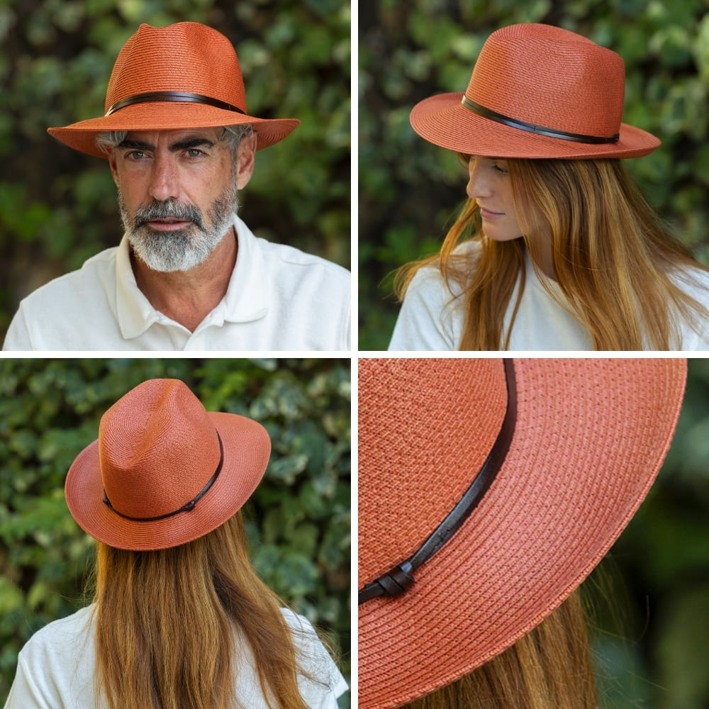CHAPEAU PAPIER LIEN CUIR