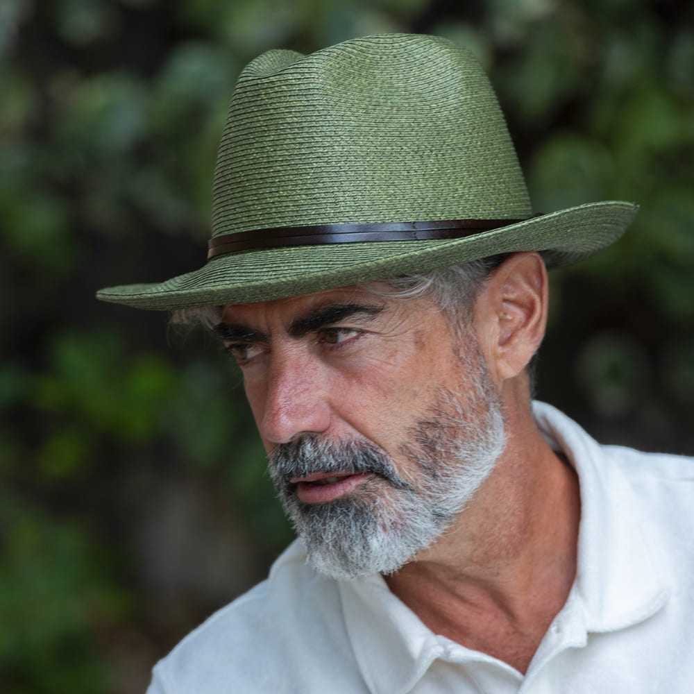 CHAPEAU PAPIER LIEN CUIR