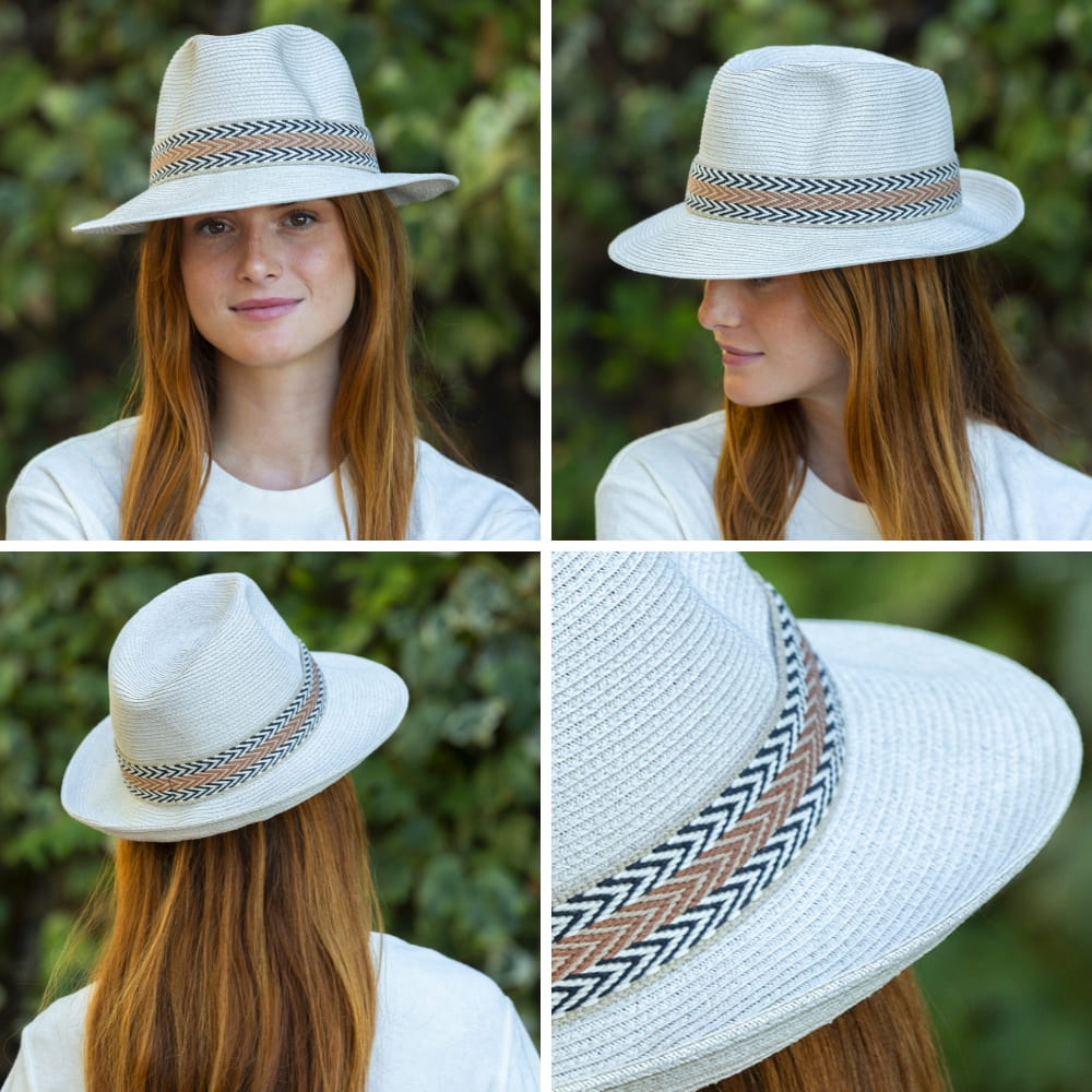 Chapeau papier ruban large