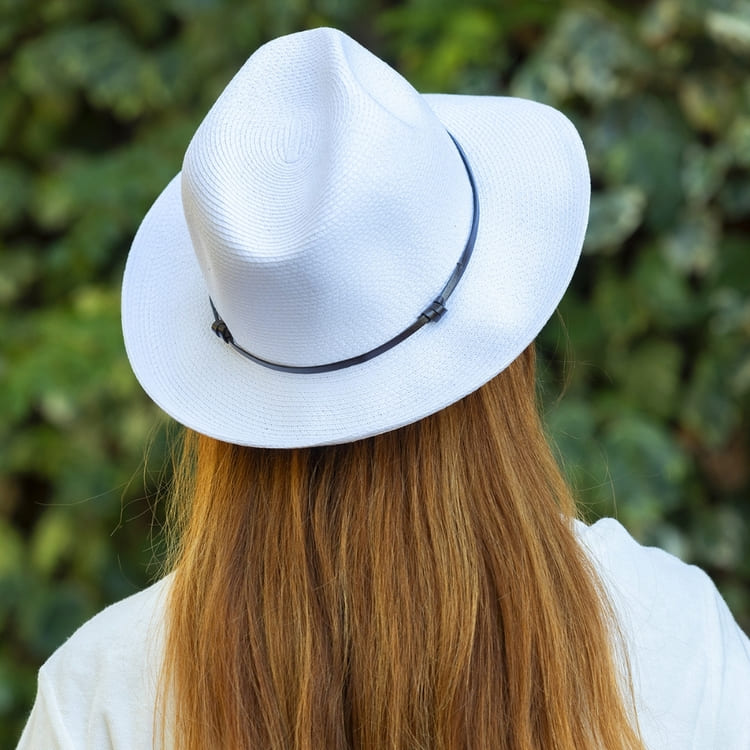 CHAPEAU PAPIER LIEN CUIR