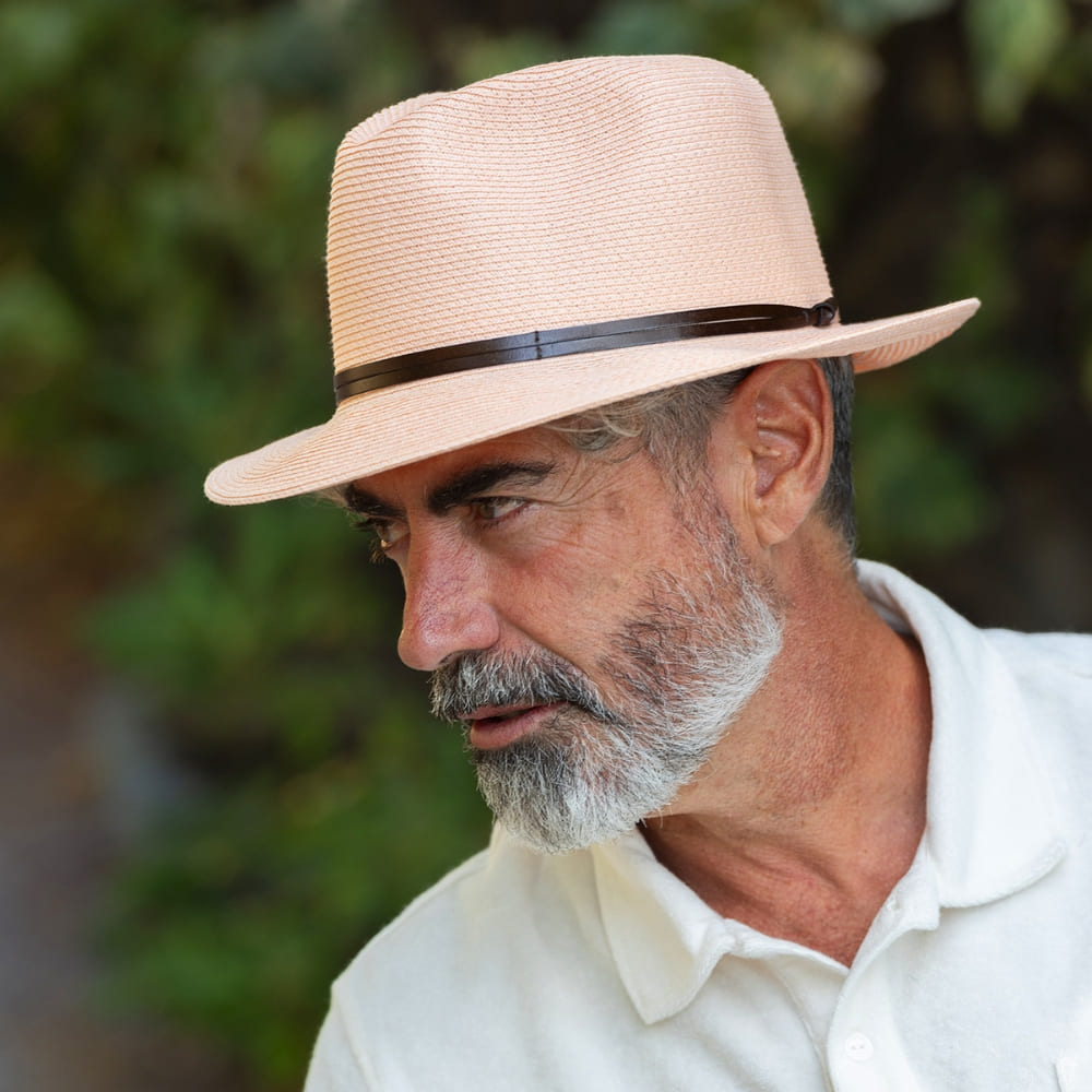 CHAPEAU PAPIER LIEN CUIR