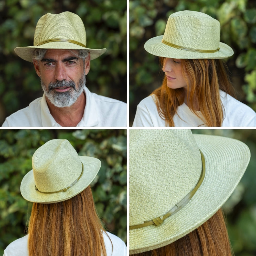 CHAPEAU PAPIER LIEN CUIR