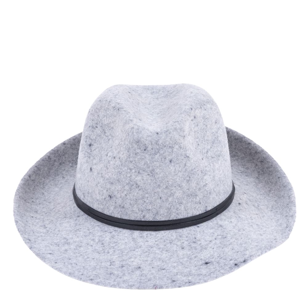 Chapeau feutre, lien cuir, bord non cousu