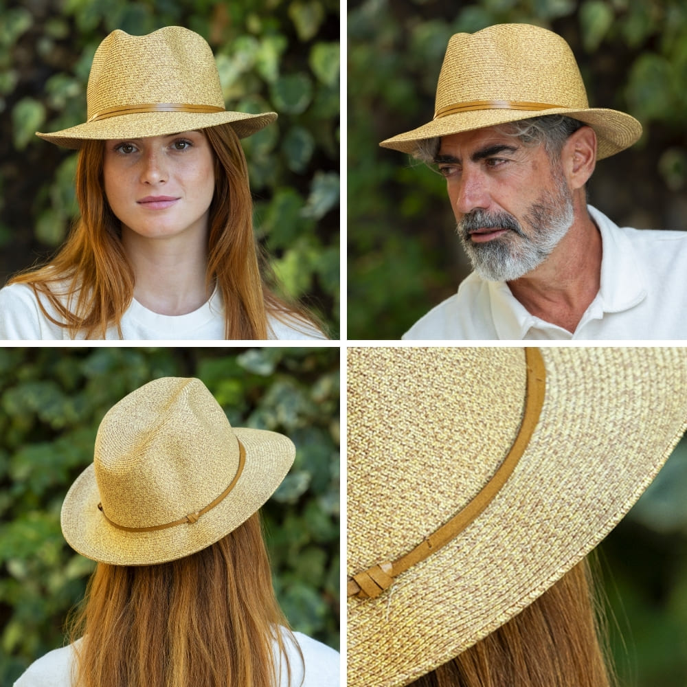 CHAPEAU PAPIER LIEN CUIR