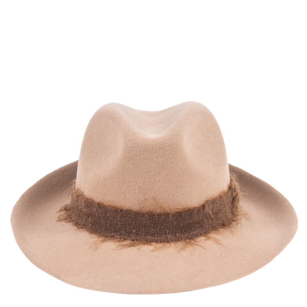 chapeau feutre, ruban mohair