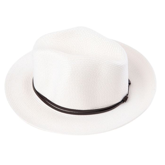 CHAPEAU PAPIER LIEN CUIR