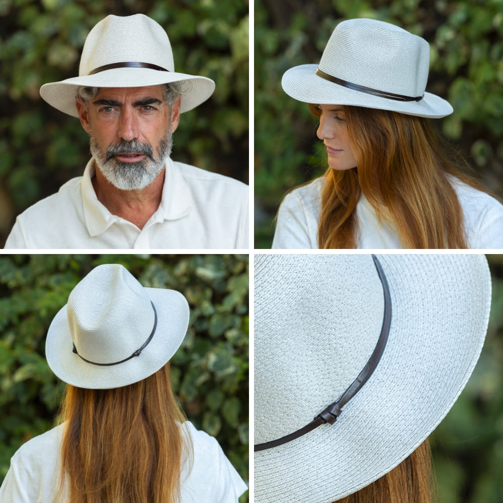 CHAPEAU PAPIER LIEN CUIR