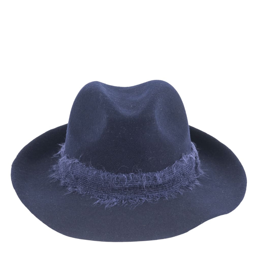 chapeau feutre, ruban mohair