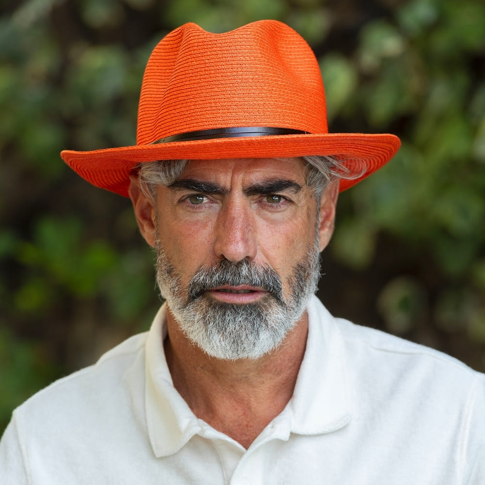 CHAPEAU PAPIER LIEN CUIR