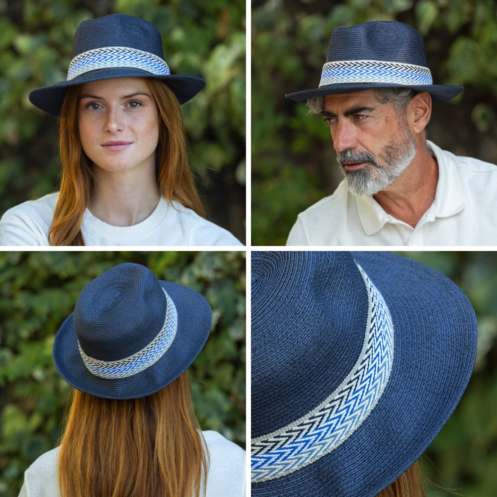 Chapeau papier ruban large
