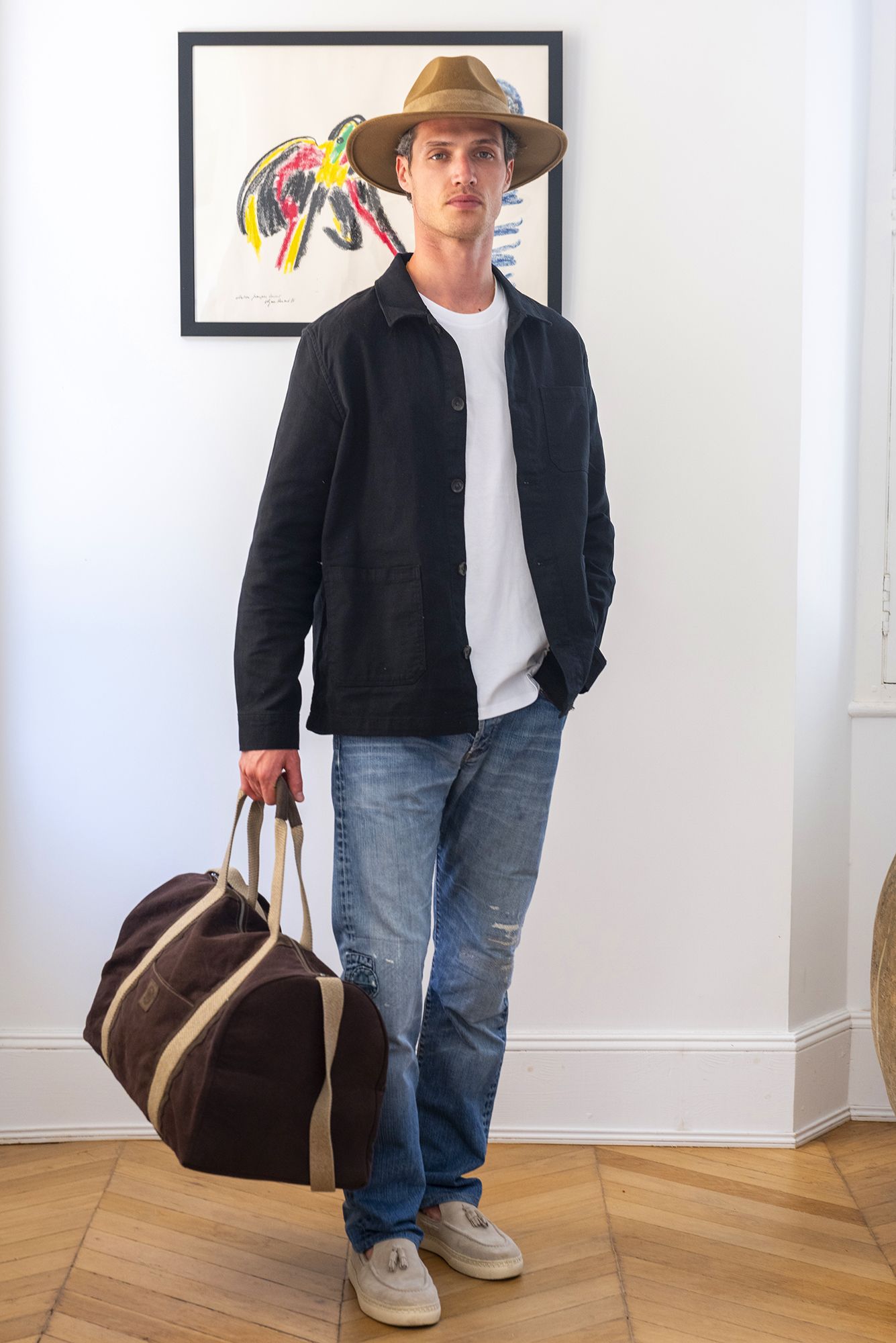 Duffle bag with zipper