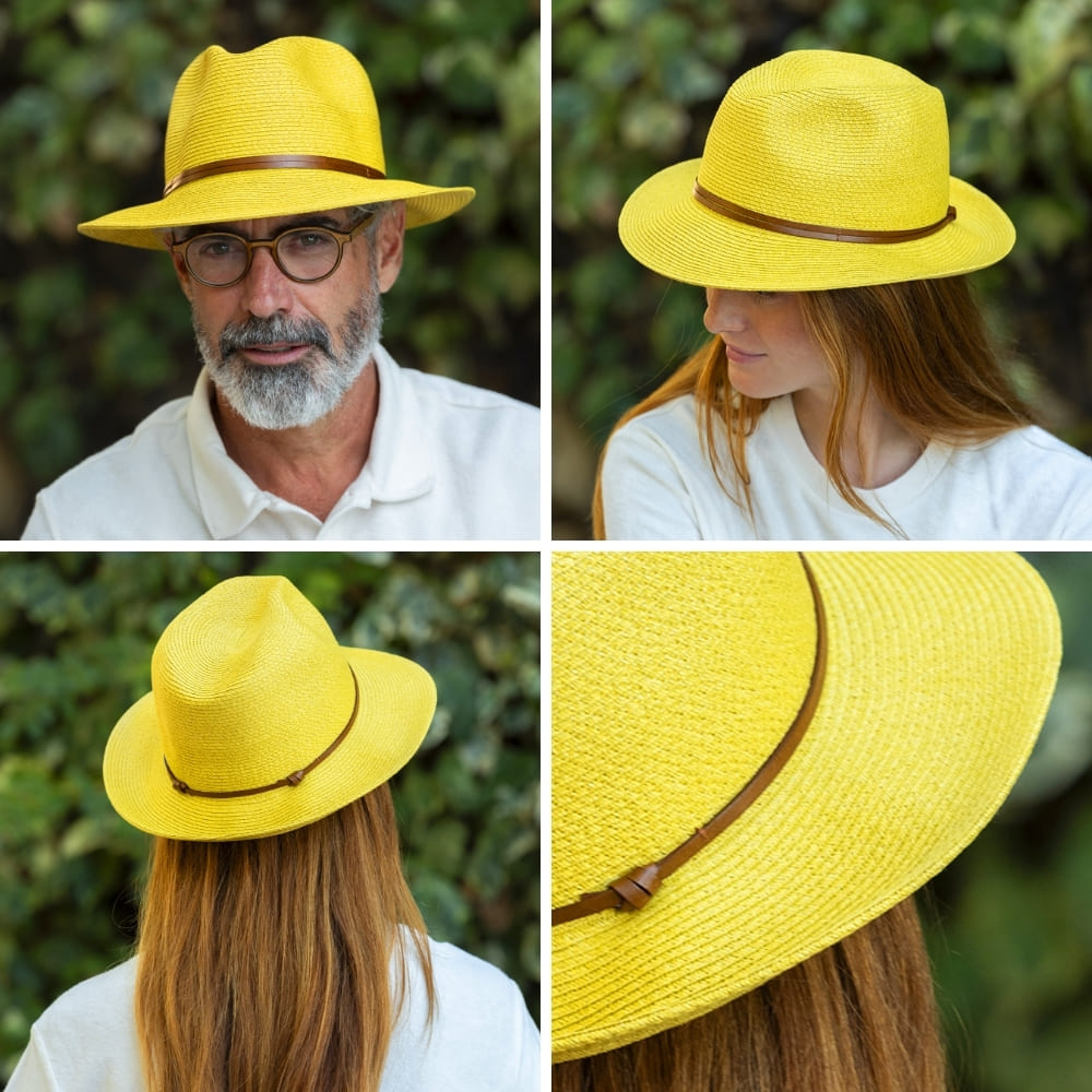 CHAPEAU PAPIER LIEN CUIR