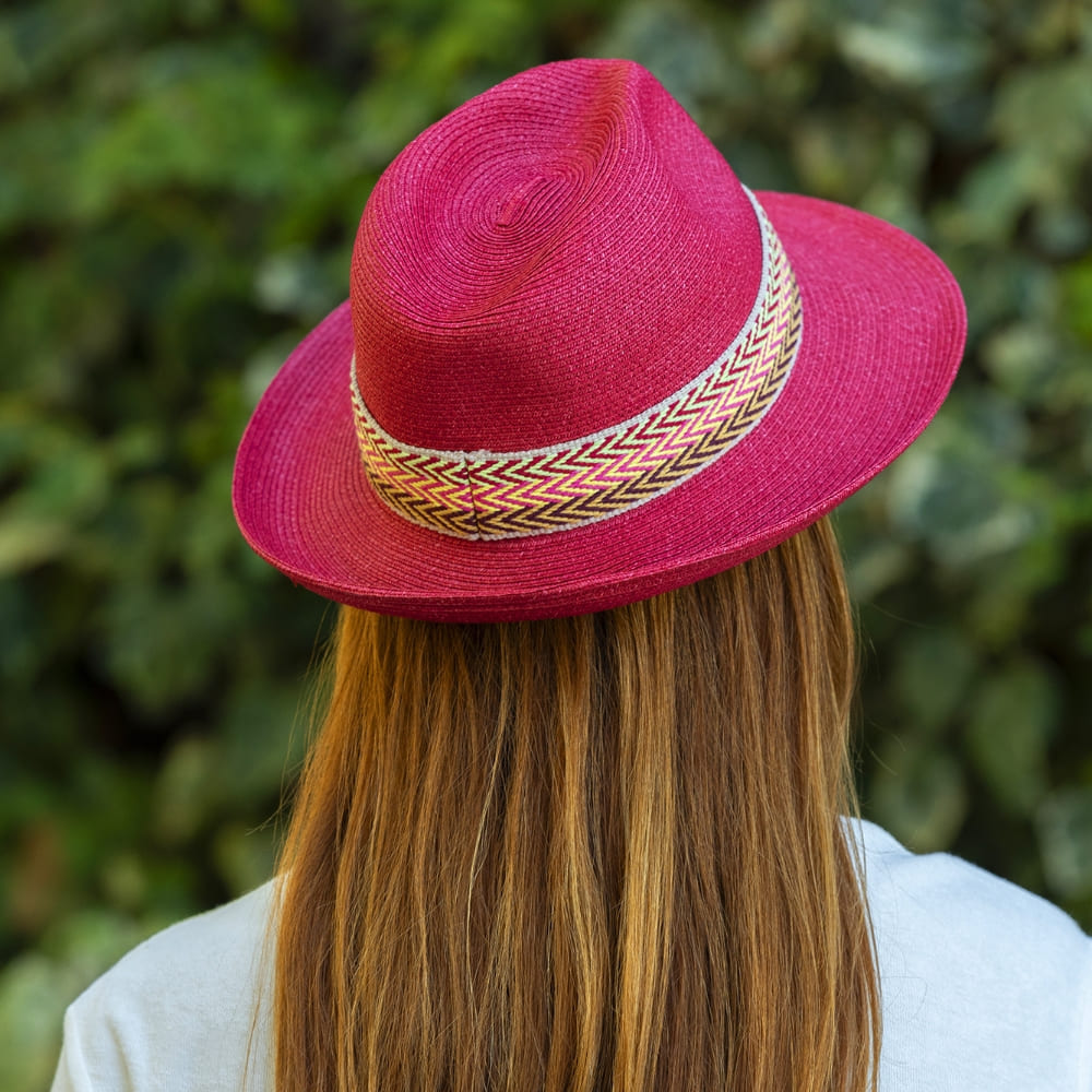 Chapeau papier ruban large