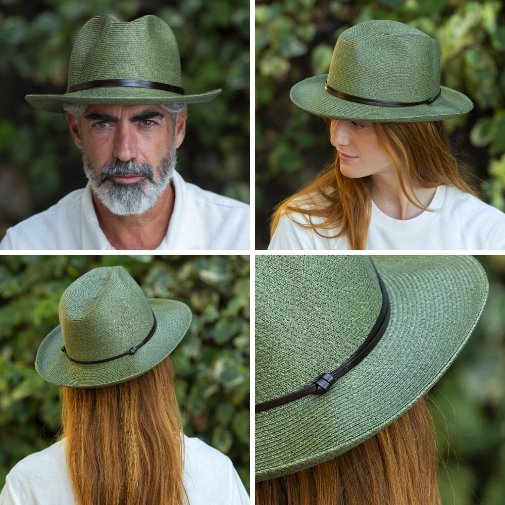 CHAPEAU PAPIER LIEN CUIR