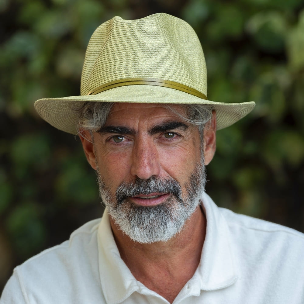 CHAPEAU PAPIER LIEN CUIR