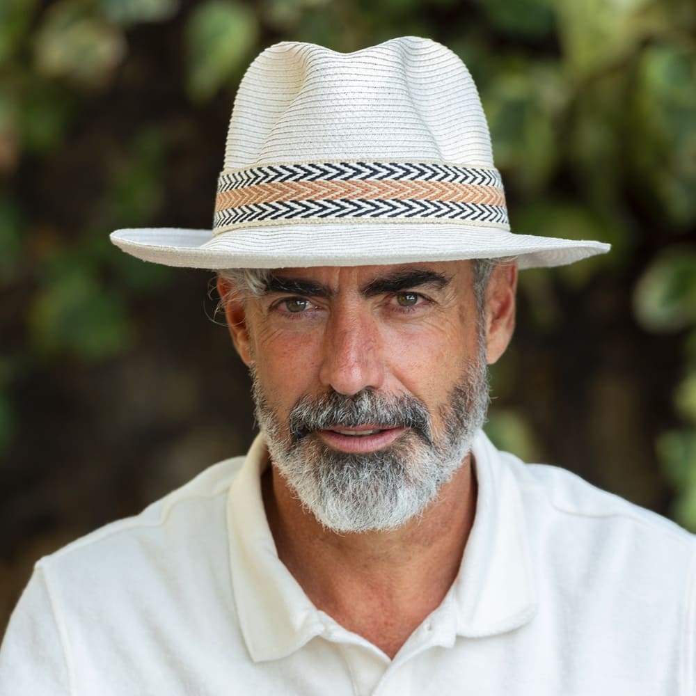 Chapeau papier ruban large