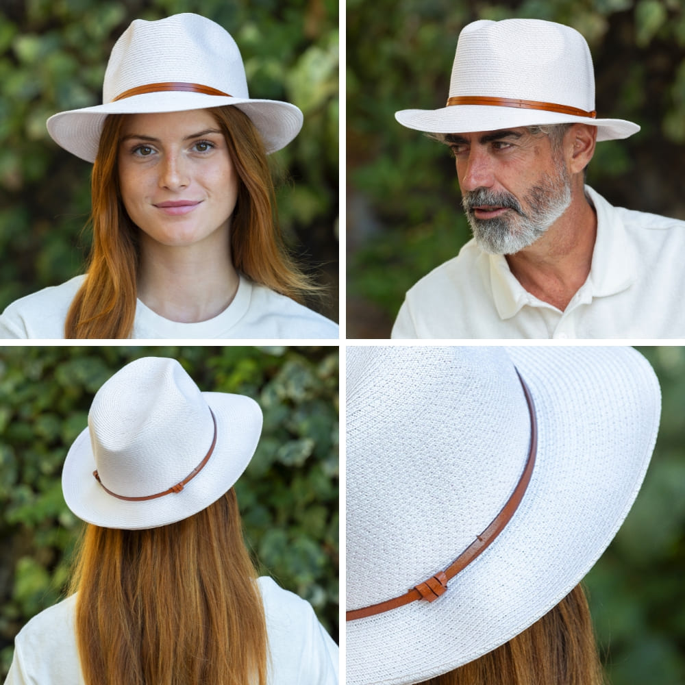 CHAPEAU PAPIER LIEN CUIR