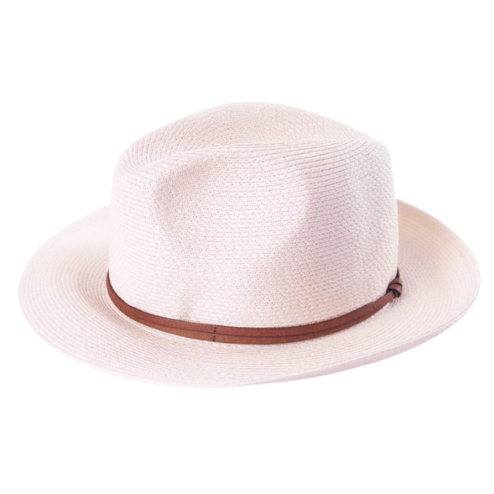 CHAPEAU PAPIER LIEN CUIR