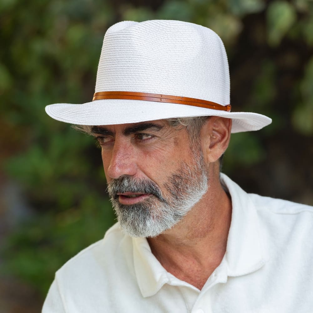 CHAPEAU PAPIER LIEN CUIR