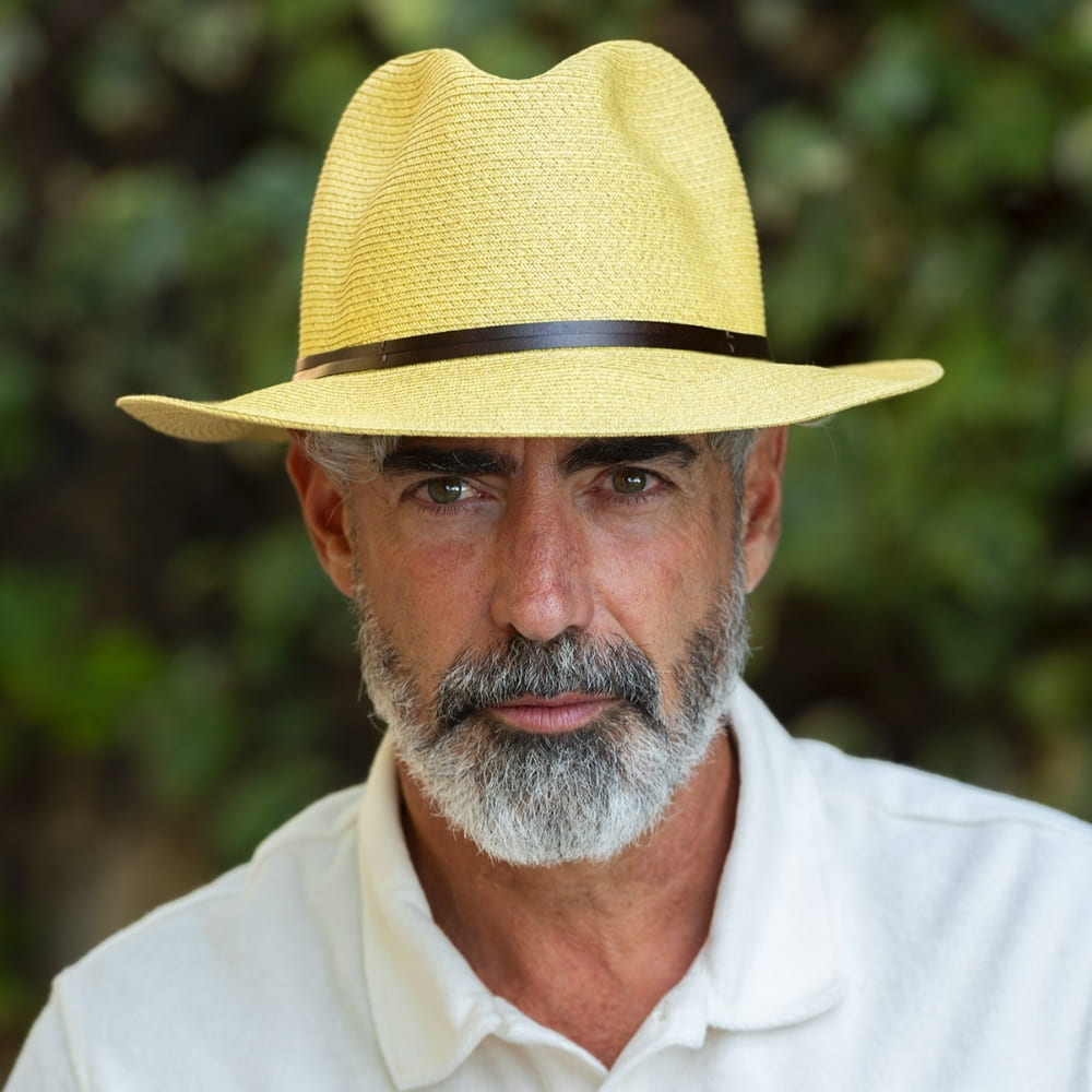 CHAPEAU PAPIER LIEN CUIR