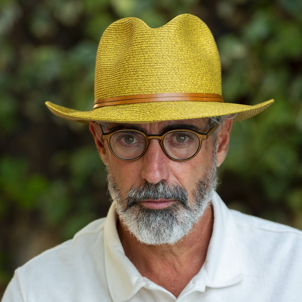 CHAPEAU PAPIER LIEN CUIR