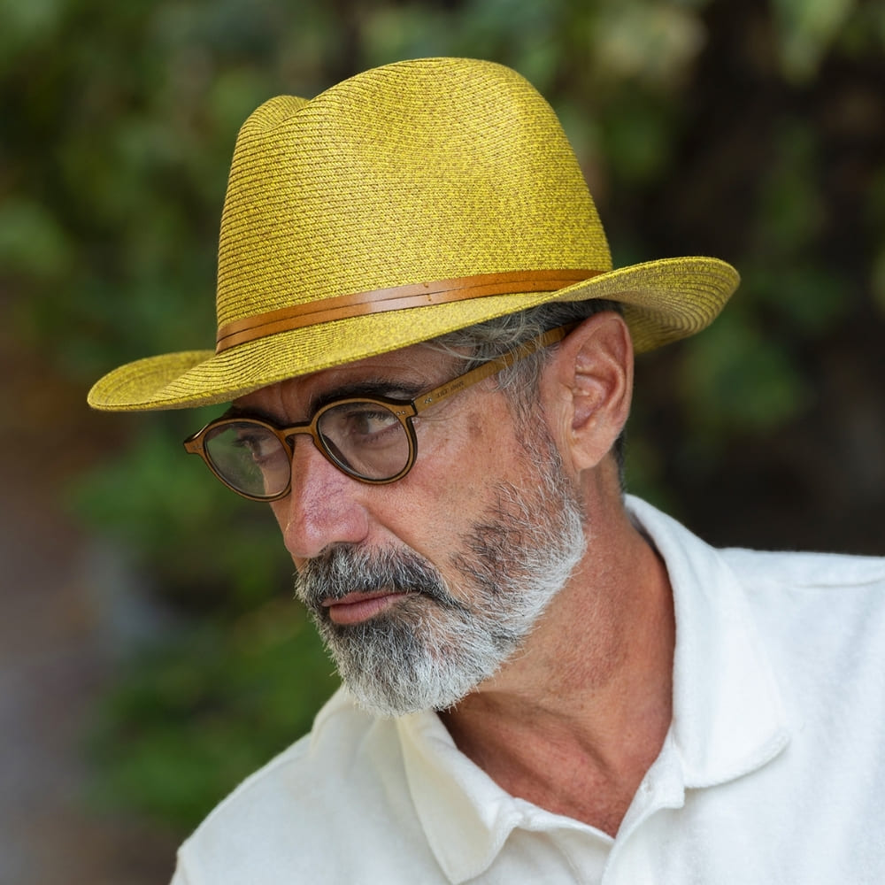 CHAPEAU PAPIER LIEN CUIR