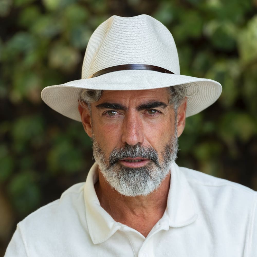 CHAPEAU PAPIER LIEN CUIR