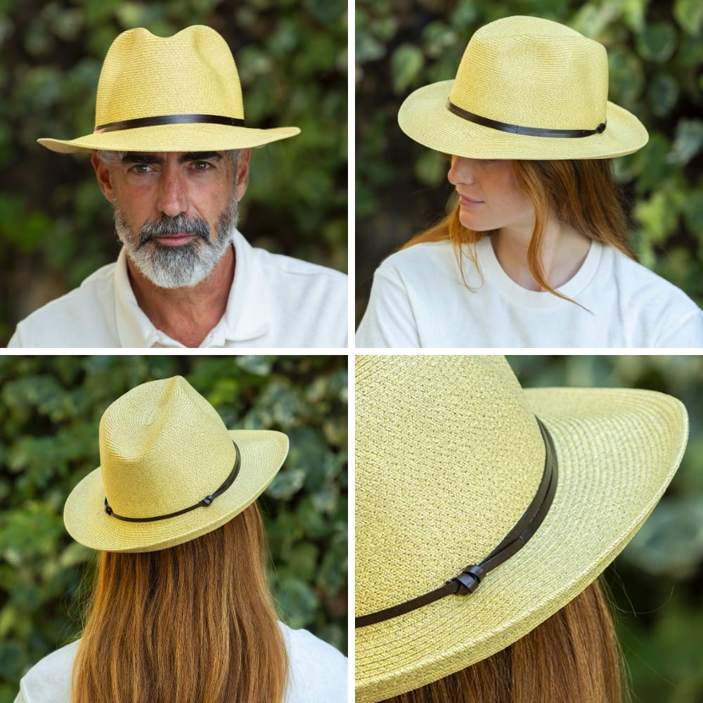 CHAPEAU PAPIER LIEN CUIR