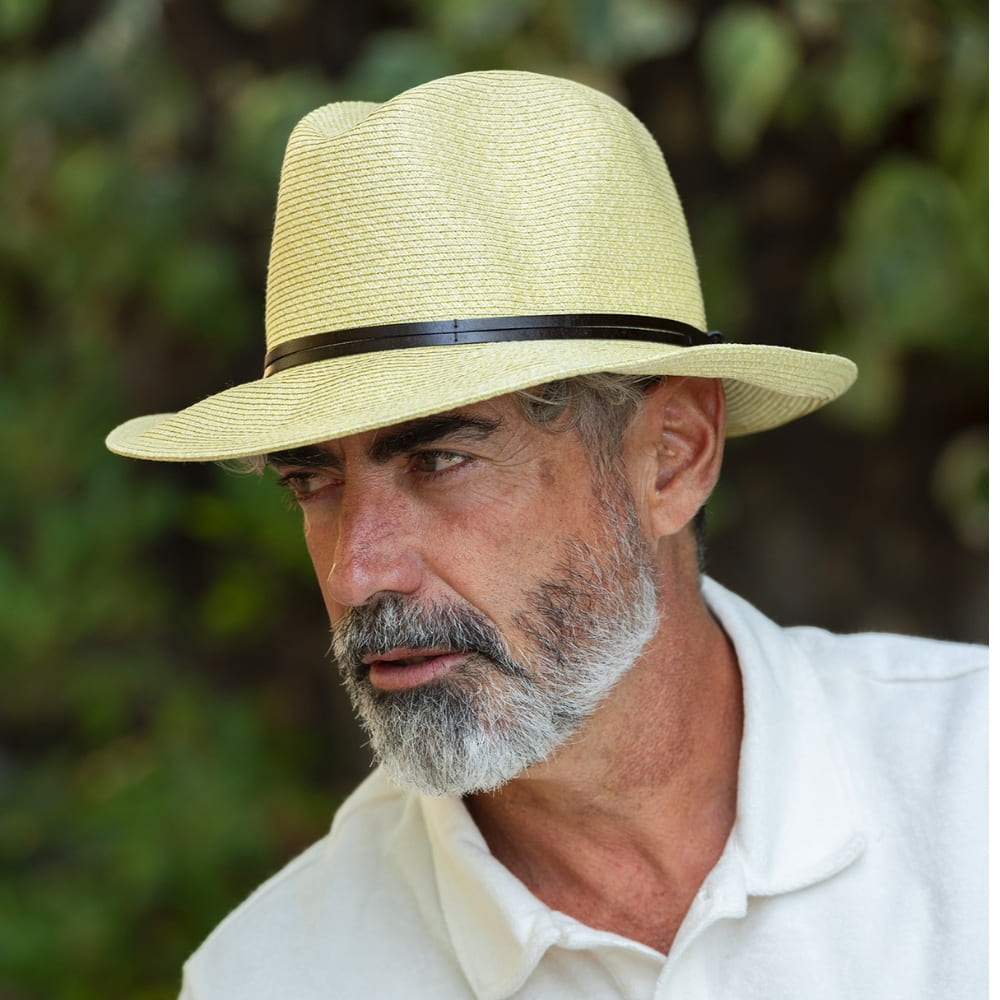 CHAPEAU PAPIER LIEN CUIR