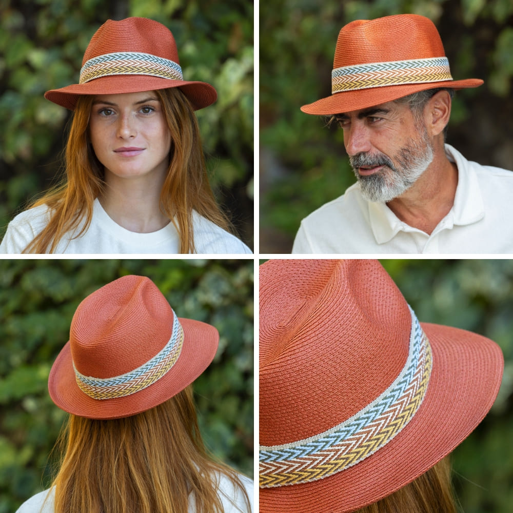 Chapeau papier ruban large