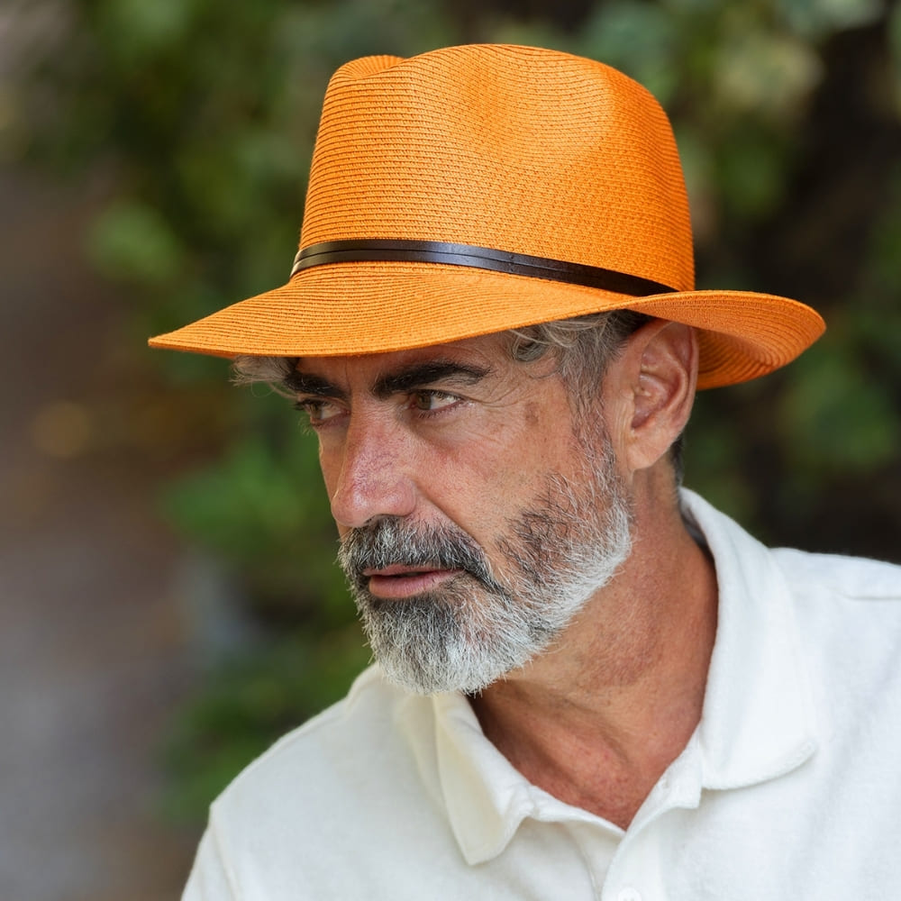 CHAPEAU PAPIER LIEN CUIR