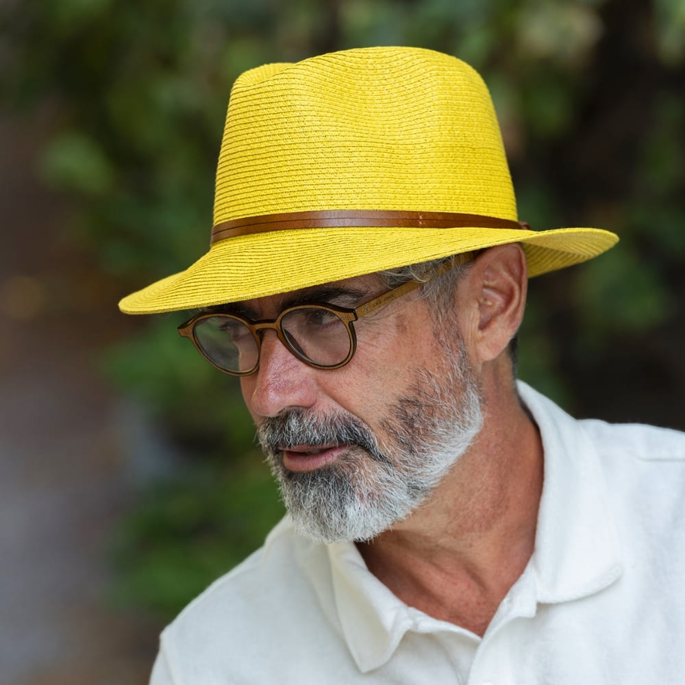 CHAPEAU PAPIER LIEN CUIR