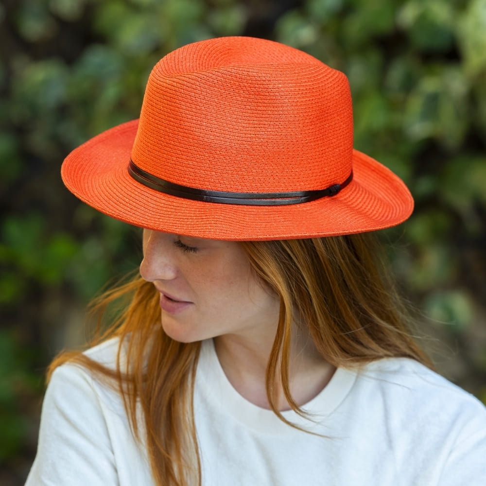 CHAPEAU PAPIER LIEN CUIR