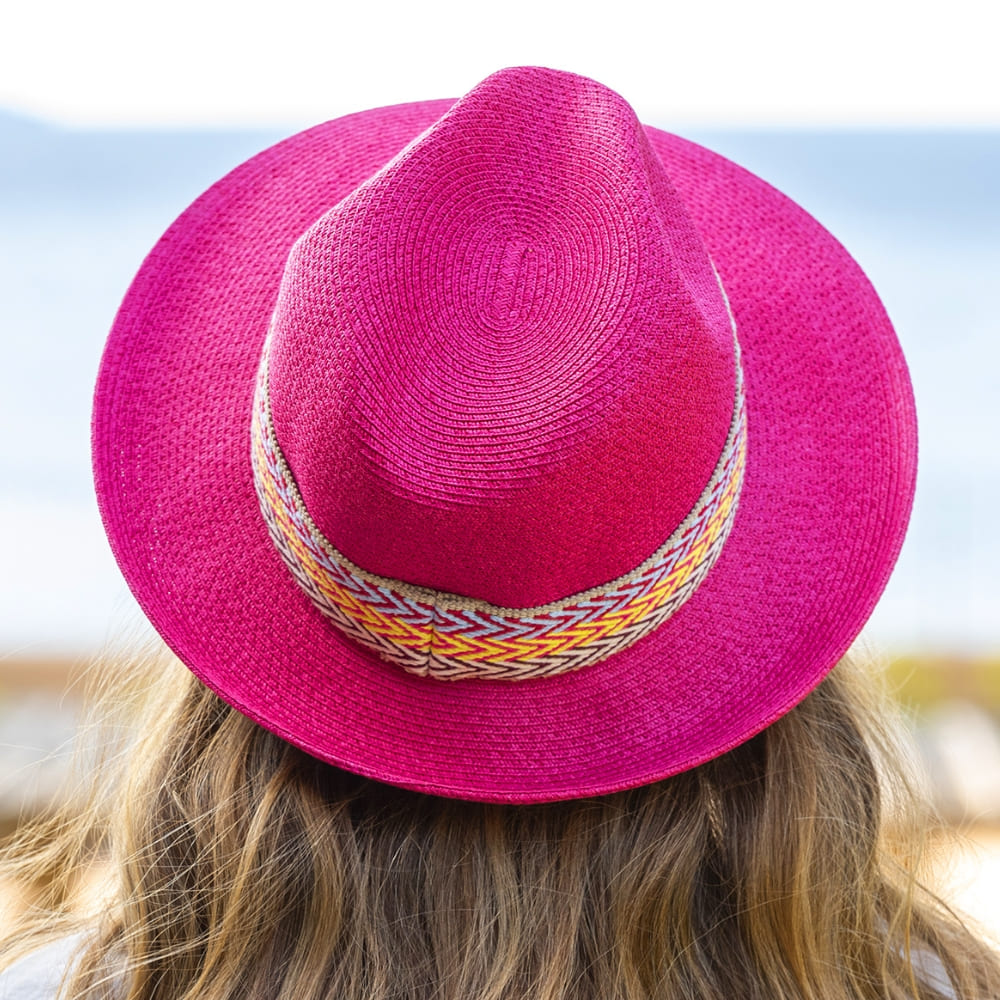 Chapeau papier ruban large