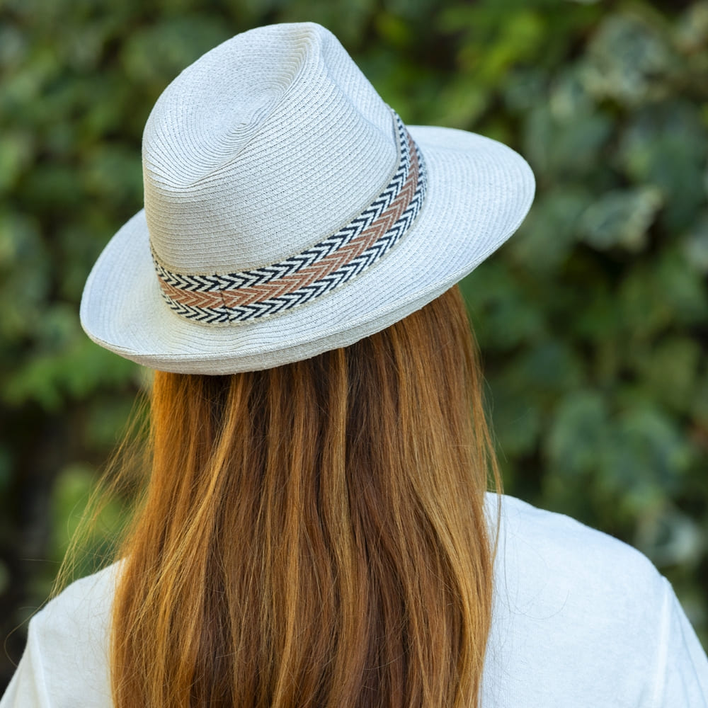 Chapeau papier ruban large