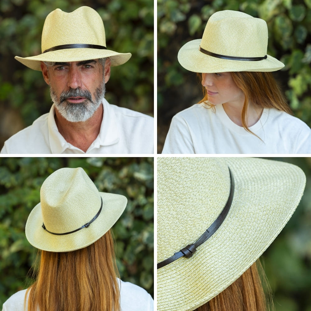CHAPEAU PAPIER LIEN CUIR